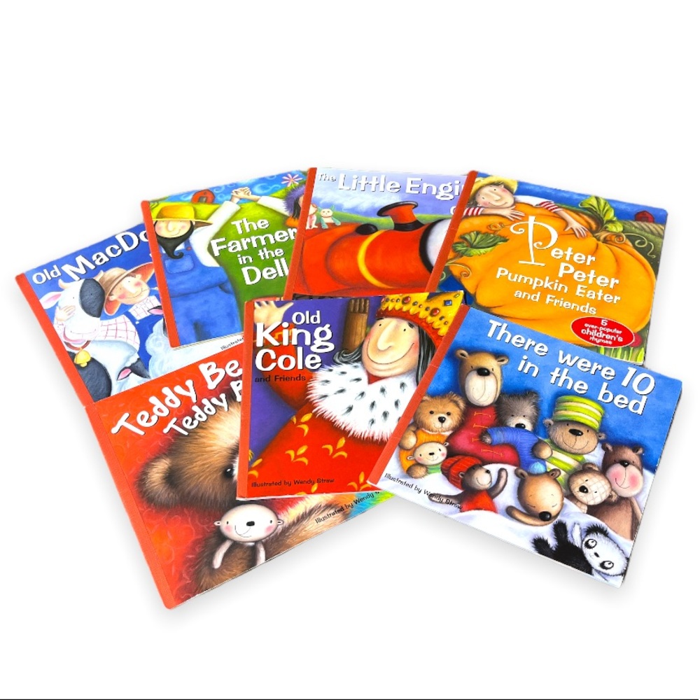 Wendy Straw Illustrated Children Stories Song and Rhymes Set of 7 Easy Reader